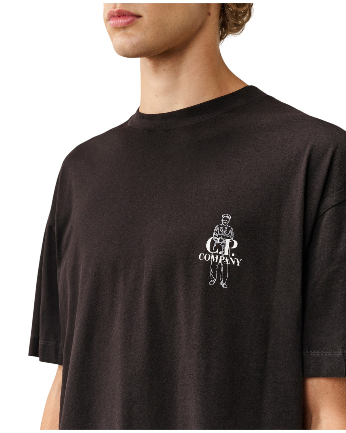 C.P. Company Comfort Logo Herren-T-Shirt schwarz Bild 5
