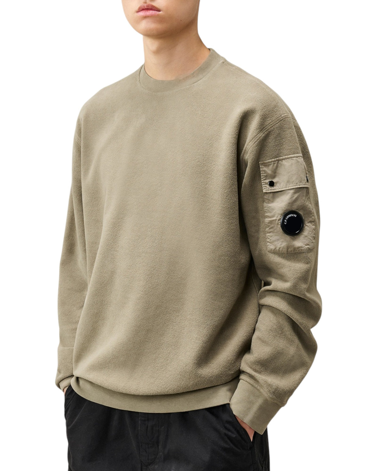C.P. Company Diagonal Fleece Lens Herren-Sweatshirt grau Bild 2