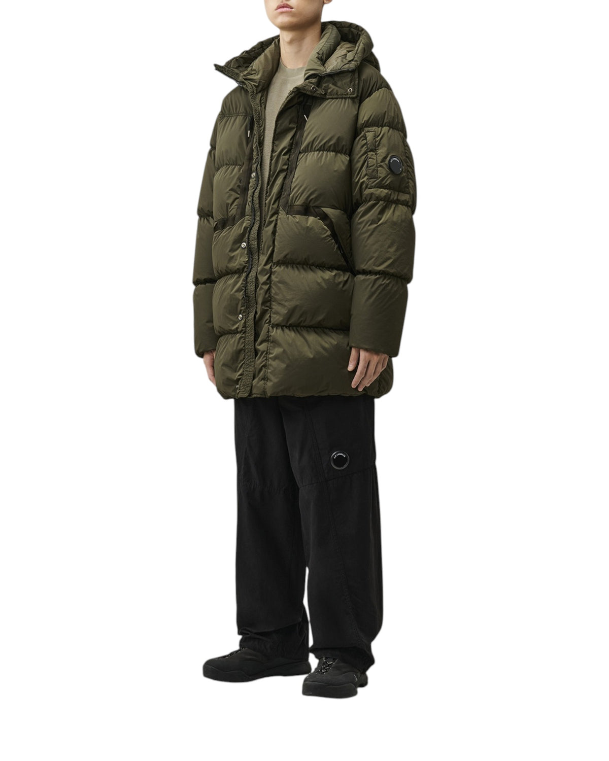 C.P. Company Nycra-R Lens Herren-Daunenmantel olive Bild 6