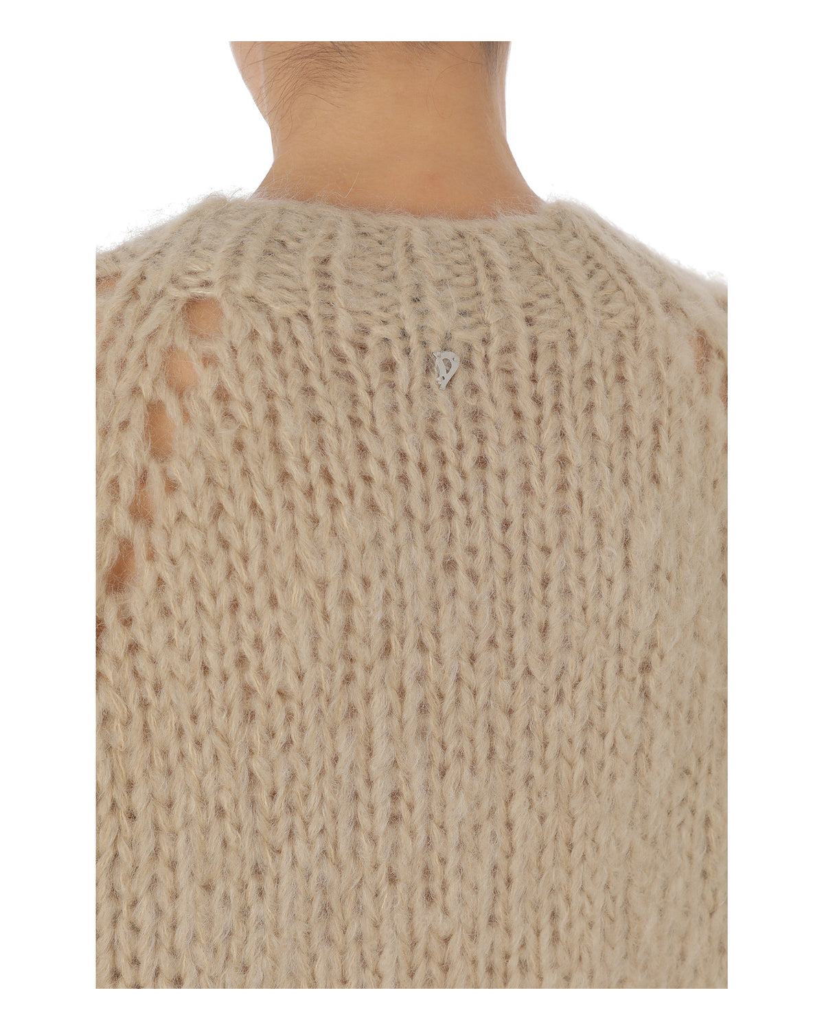 Dondup Damen-Kurzarmpullover aus Mohair beige Bild 3