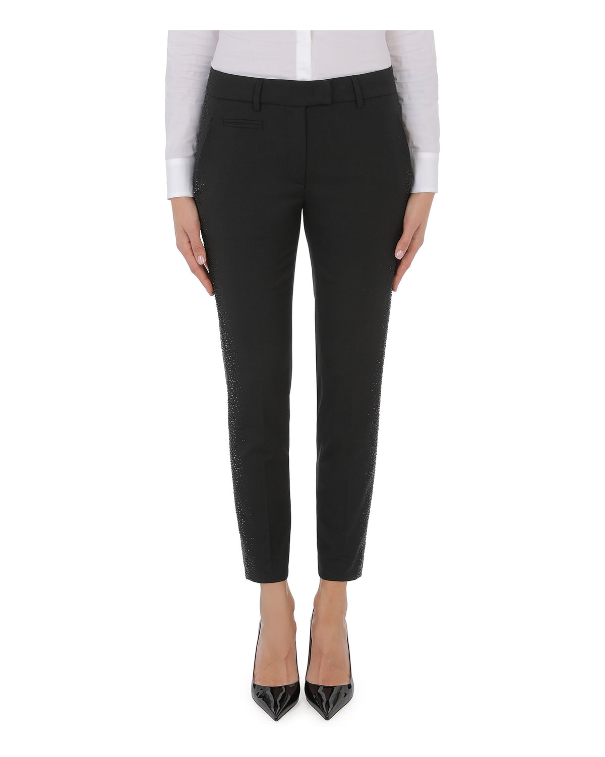 Dondup PERFECT Damen-Hose mit Strass schwarz Bild 1