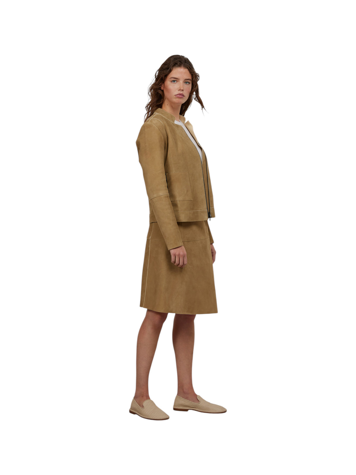 Frauenschuh Emma Lederjacke Damen hellbraun Bild 3