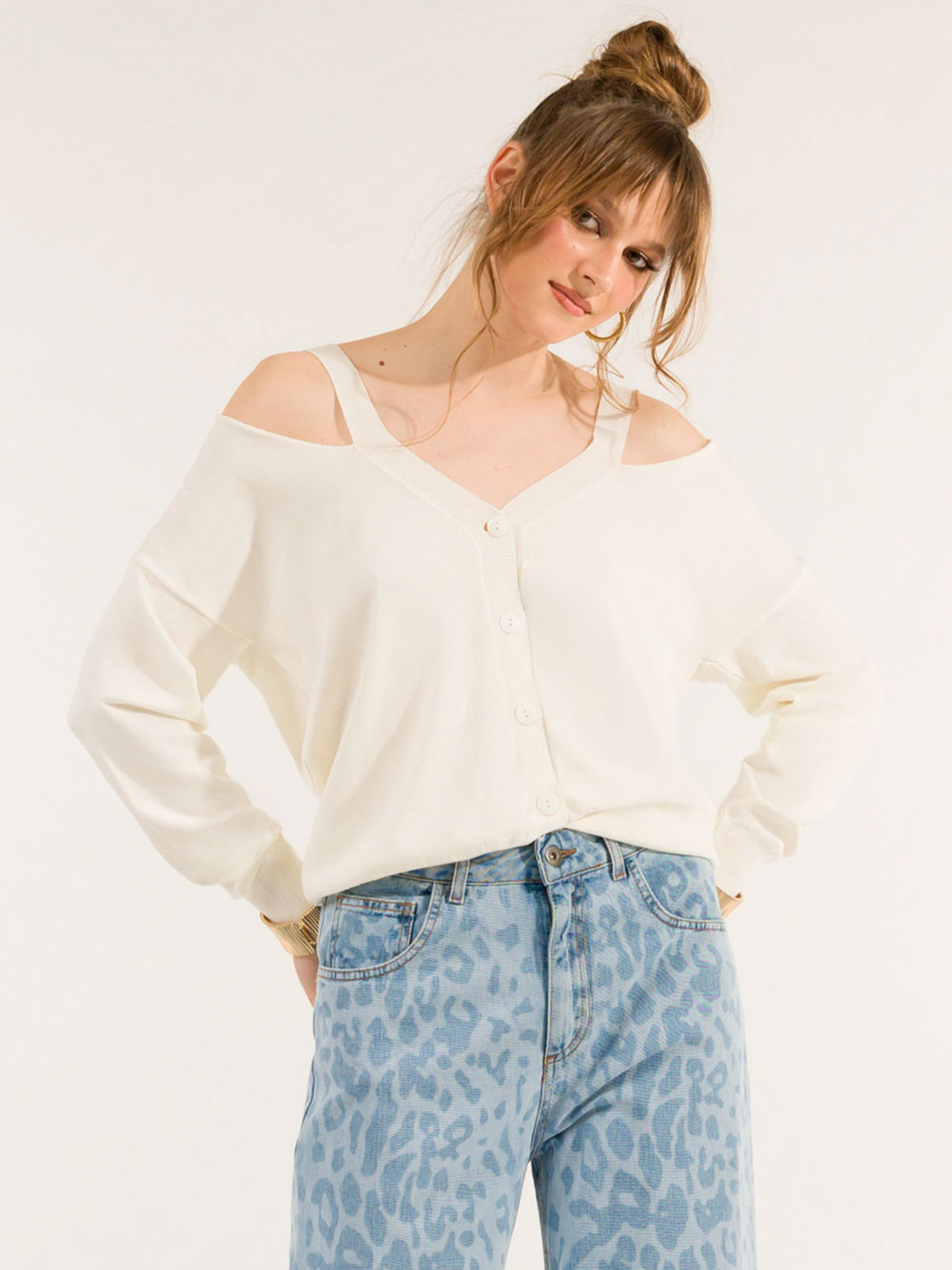 Kontatto Pullover Damen Off-White Off-White Bild 2
