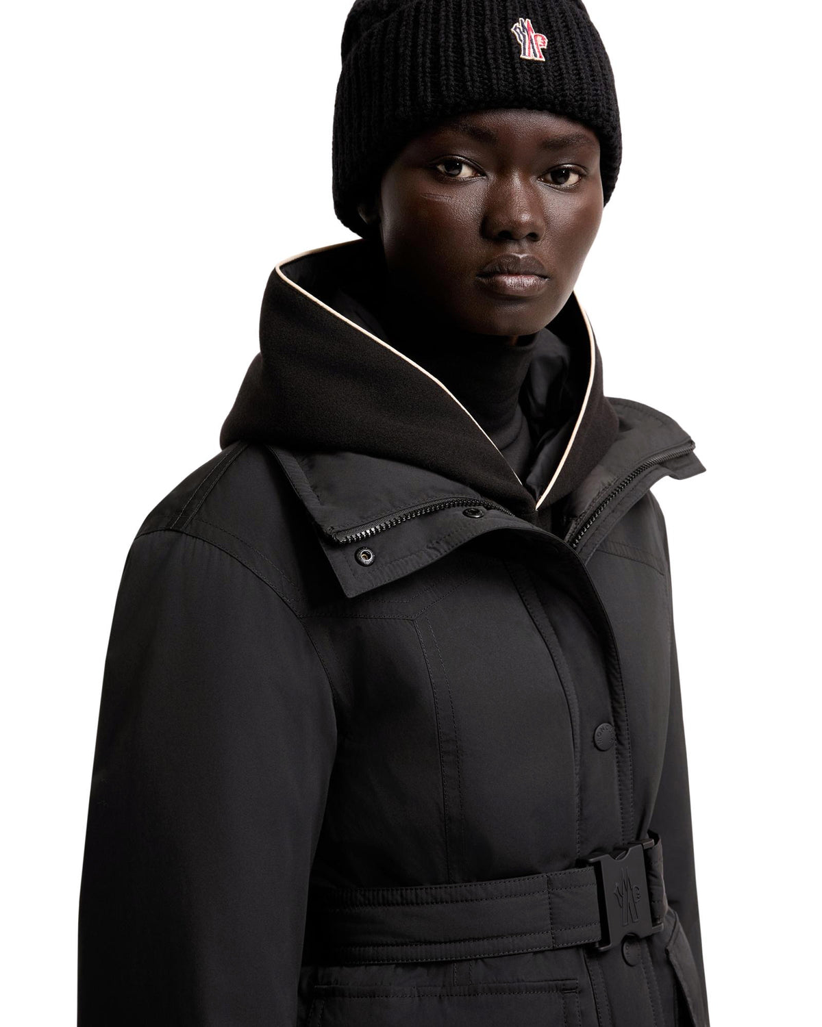 Moncler GRENOBLE Damen-Zopfstrickmütze schwarz Bild 2