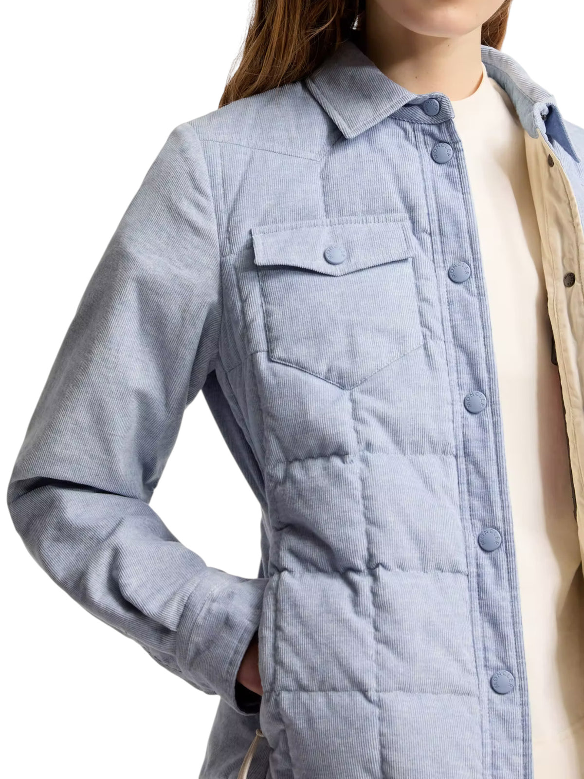 Moncler Nangy Daunen-Hemdjacke Jacke Damen rosa rosa Bild 8
