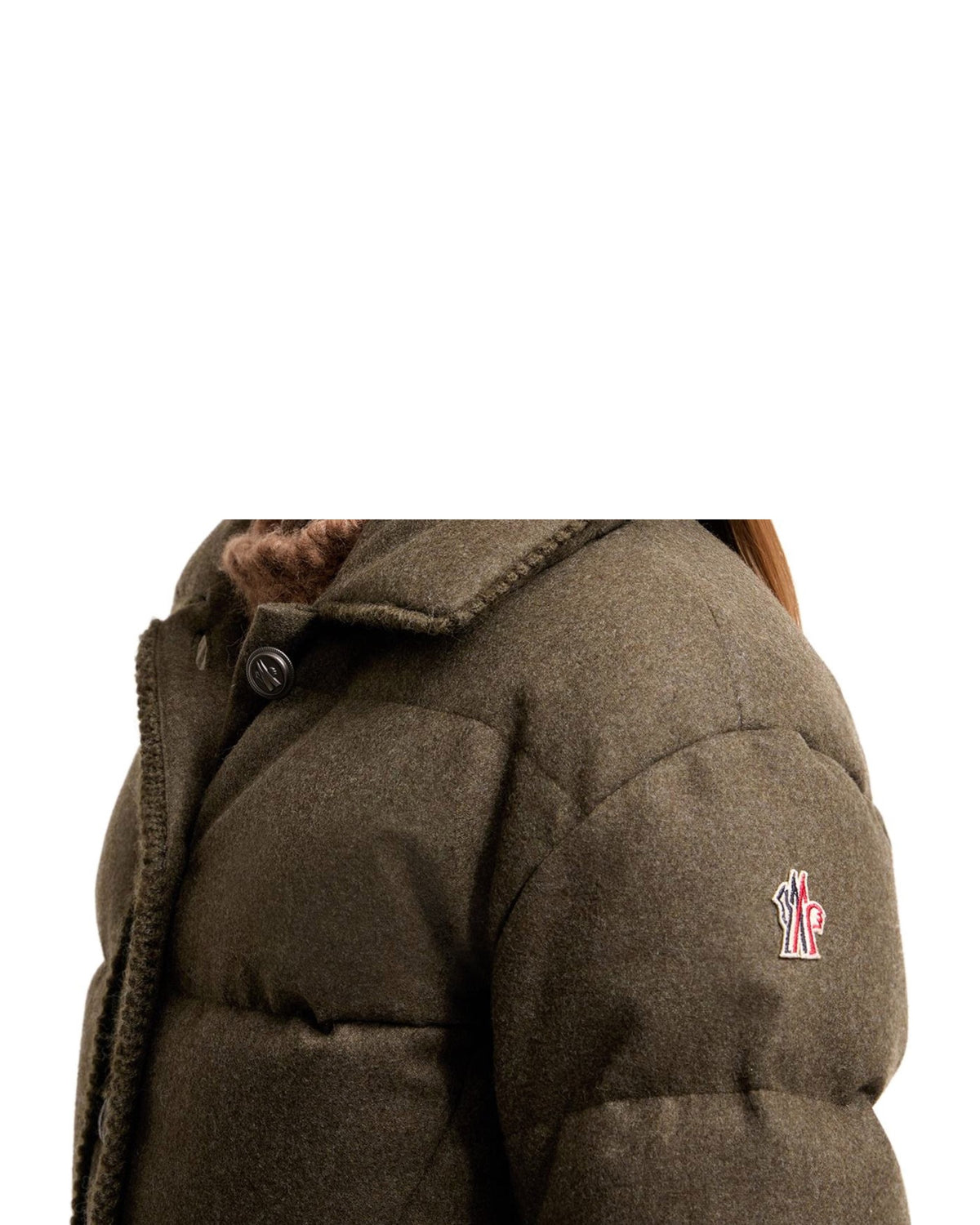 Moncler MONTEAIN Damen-Loden-Daunenjacke dunkelgrün Bild 3