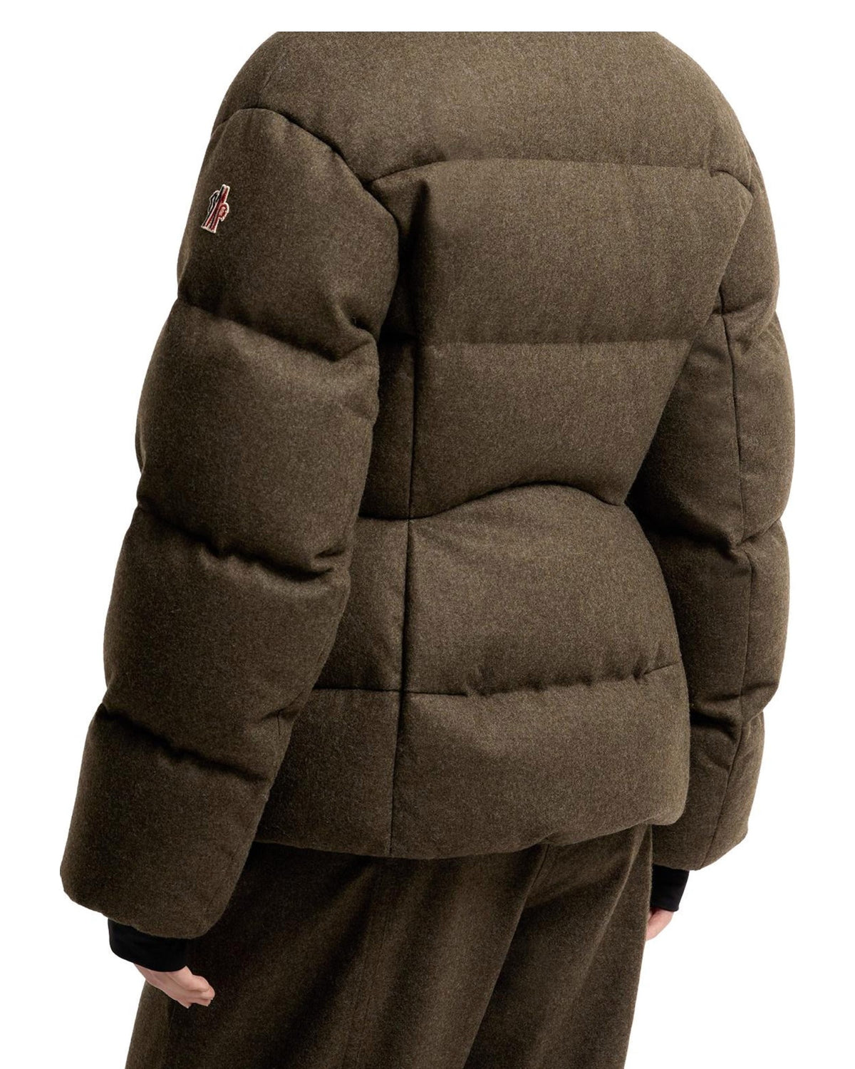 Moncler MONTEAIN Damen-Loden-Daunenjacke dunkelgrün Bild 5