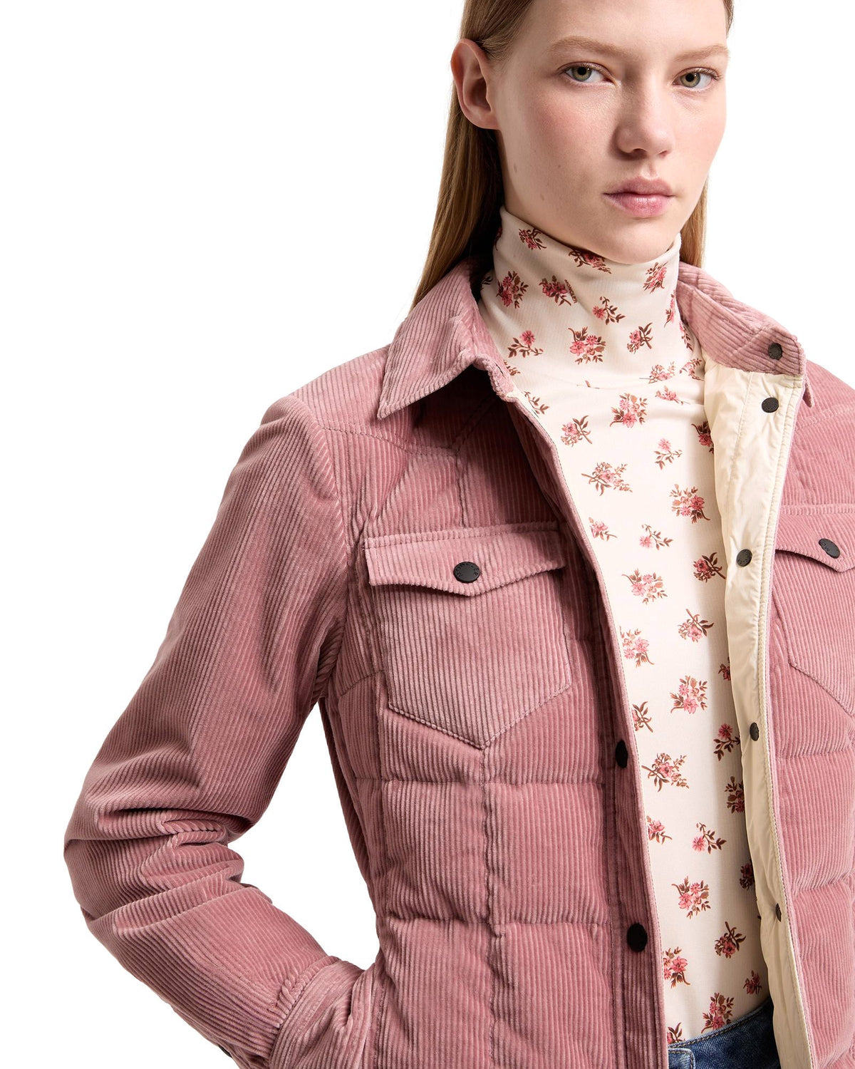 Moncler NANGY Damen-Daunenhemdjacke pink Bild 6