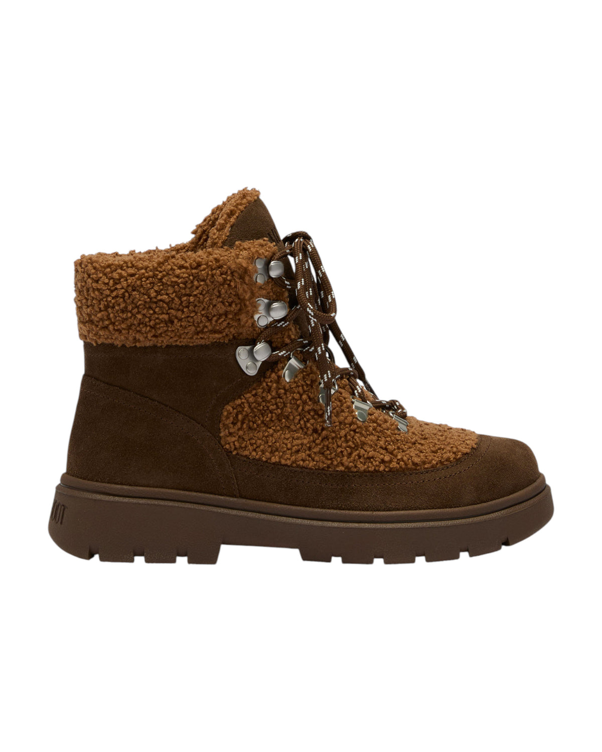 Moon Boot Combat Boot Fleece Stiefeletten braun Bild 1