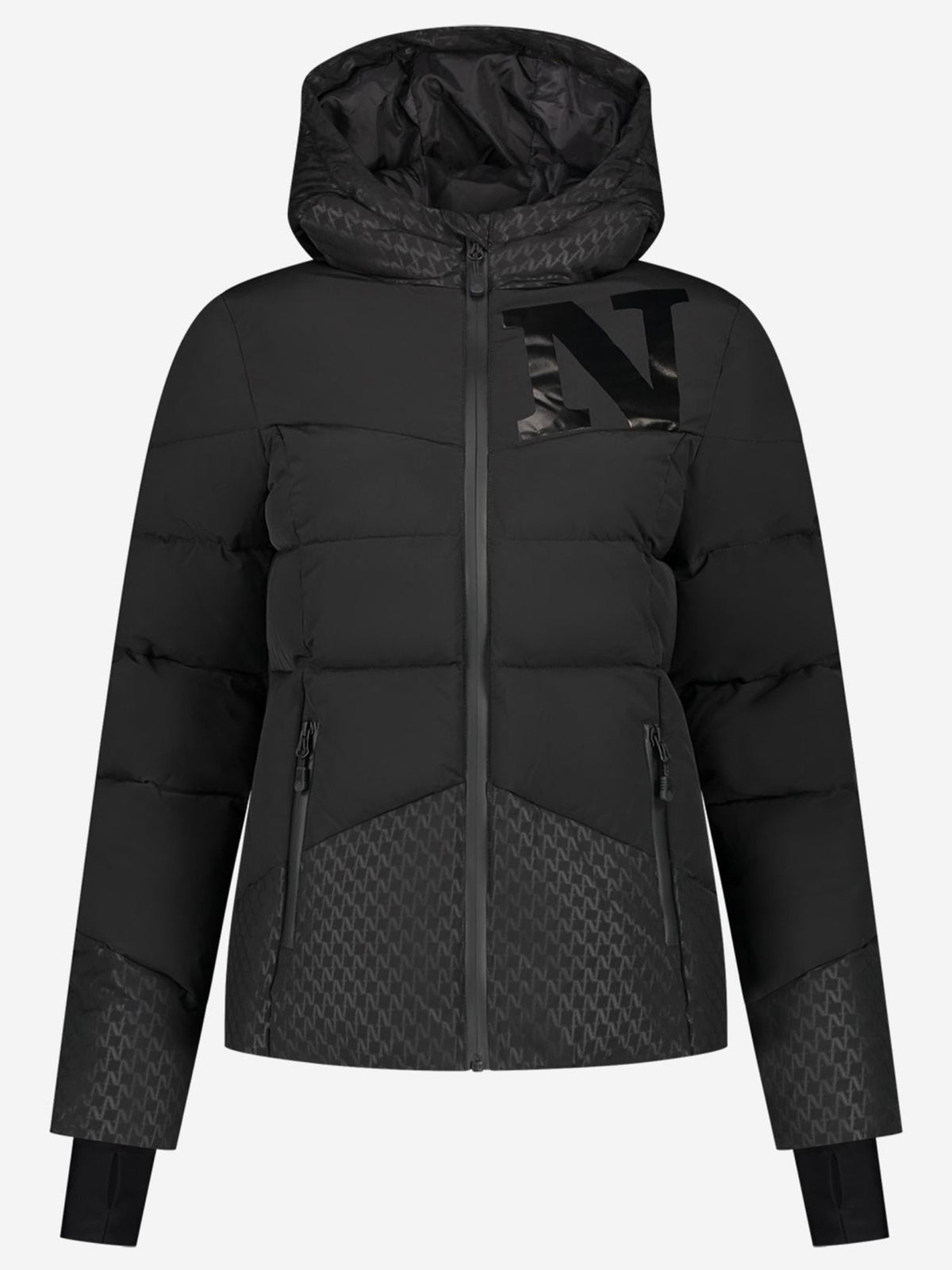 Nikkie Logo Skijacke Damen beige beige Bild 9