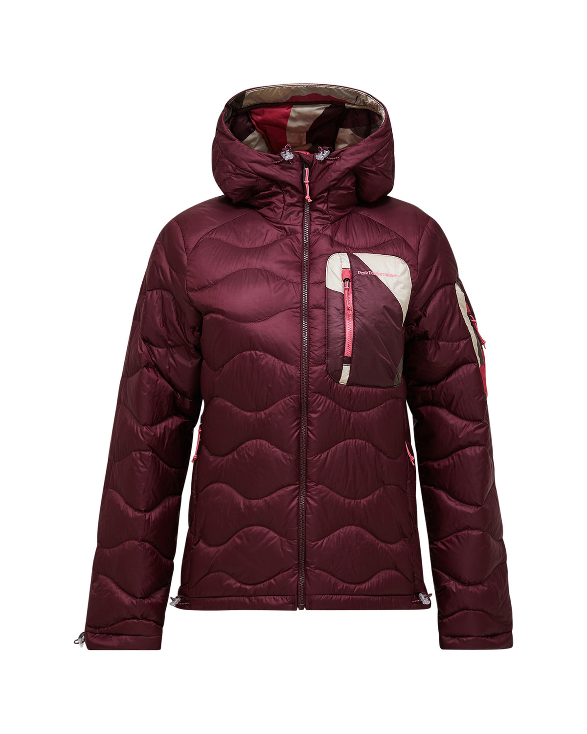 Peak Performance AOP Helium Utility Down Damen-Daunenjacke weinrot Bild 1