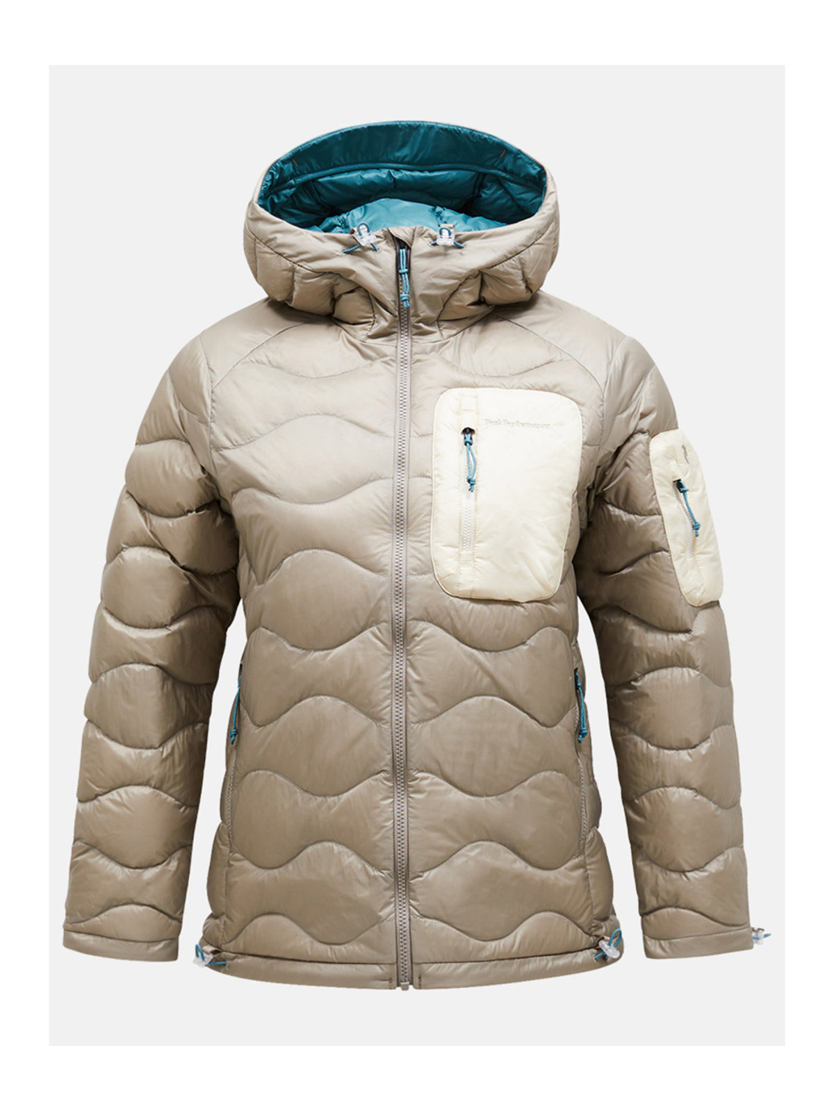 Peak Performance Helium Utility Down Hood Damen-Daunenjacke beige Bild 4