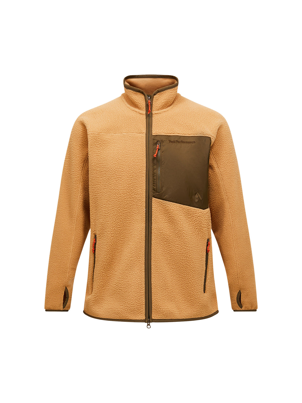 Peak Performance Pile Zip Jacke Baselayer Herren hellbraun hellbraun Bild 1