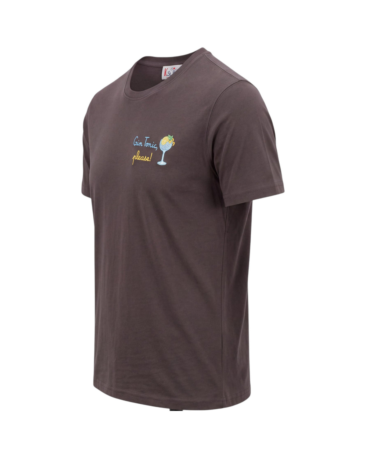 St. Barth Arnott Herren-T-Shirt Glass Gin Please dunkelbraun Bild 1