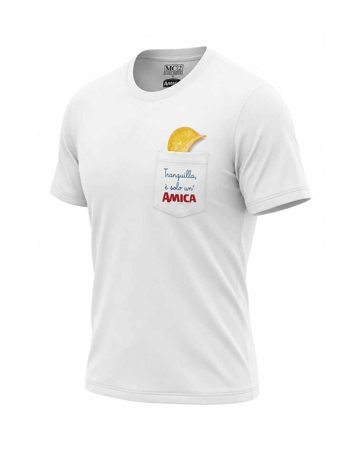 St. Barth Connor Herren-T-Shirt Amica Chips Off-White Bild 2