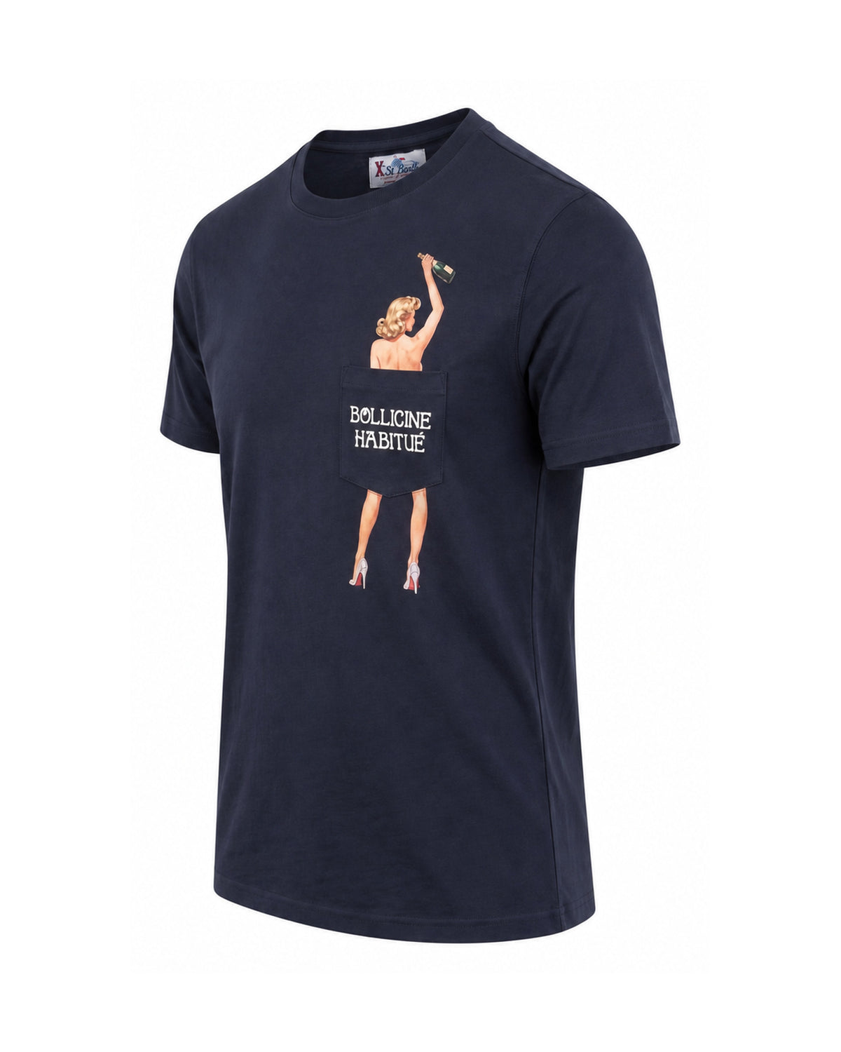 St. Barth Connor Herren-T-Shirt Bollicine Girl dunkelblau Bild 2