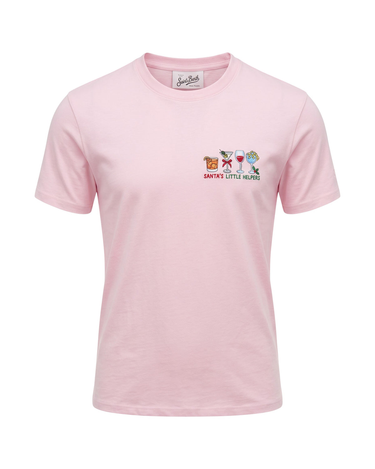 St. Barth Emilie Damen-T-Shirt Santa Helpers rosa Bild 2