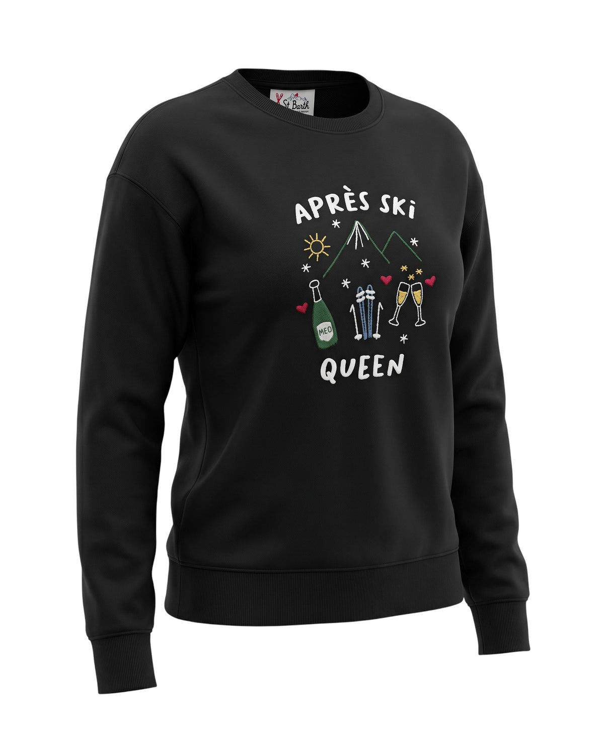 St. Barth Stardust Damen-Sweatshirt Après Ski Queen schwarz Bild 1