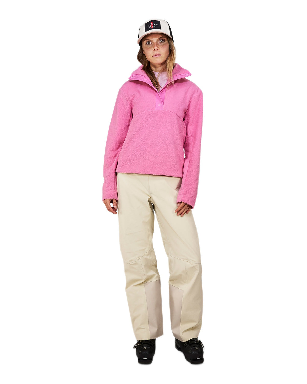 The Mountain Studio M-1 W Damen-Fleecepullover – Almond Milk Off-White Bild 4