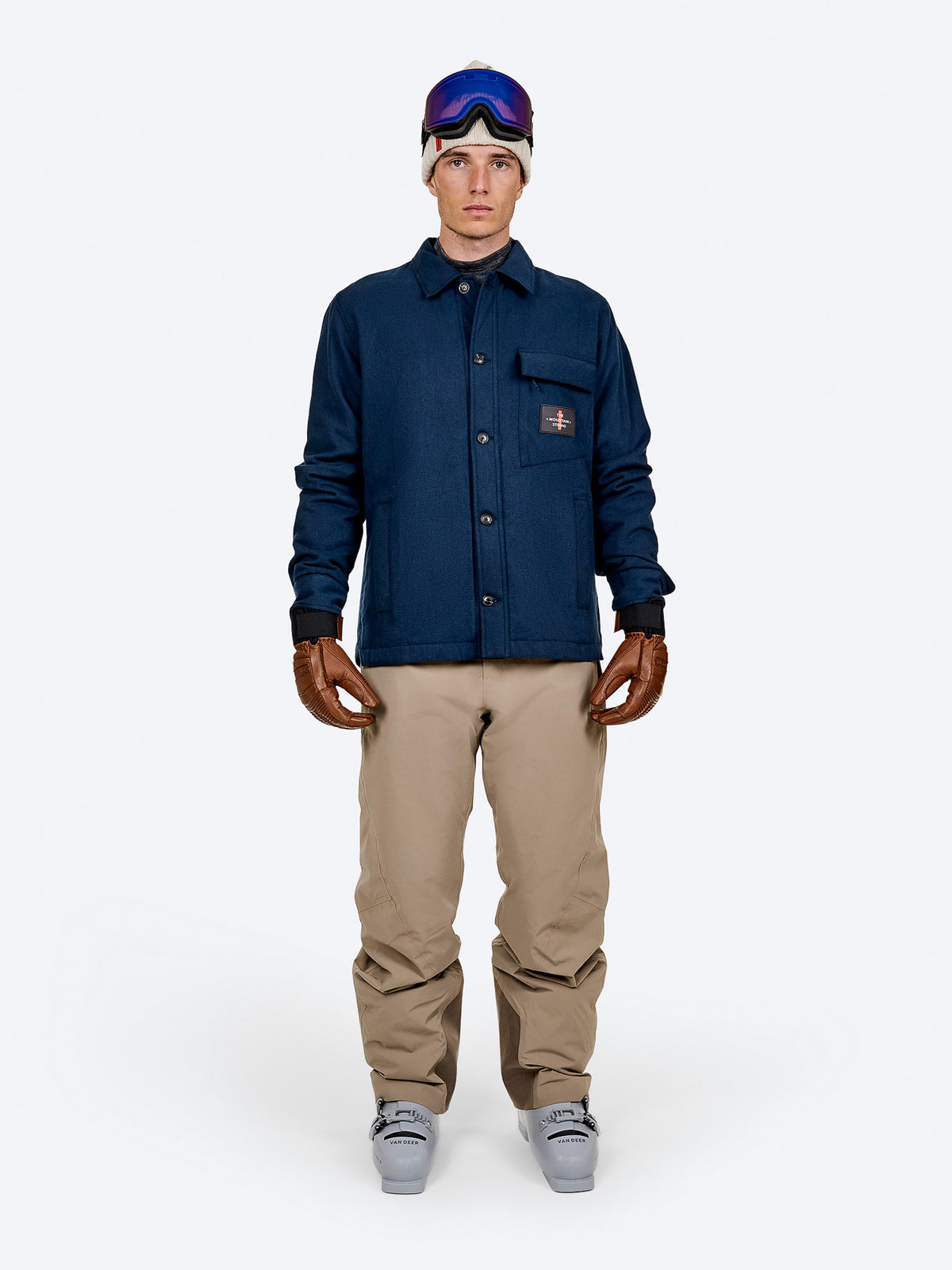PADDED OVERSHIRT beige/grün Bild 2