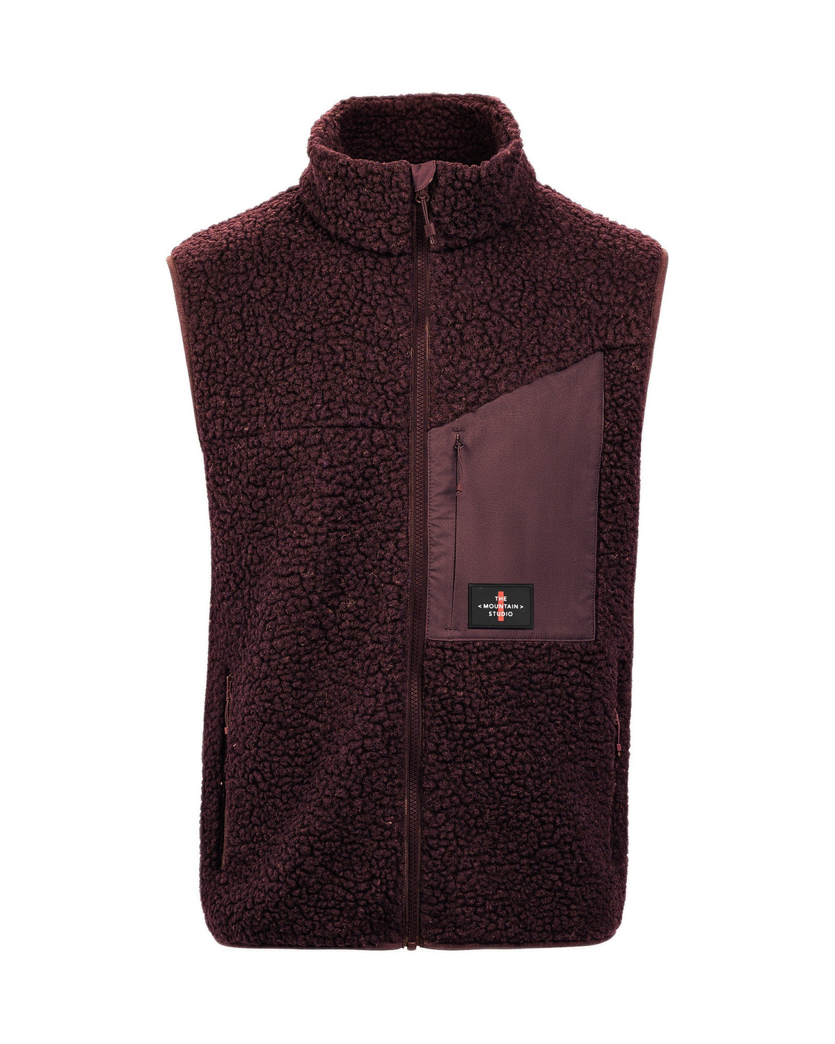 The Mountain Studio V-5 Herren-Fleeceweste – Fudge braun Bild 1