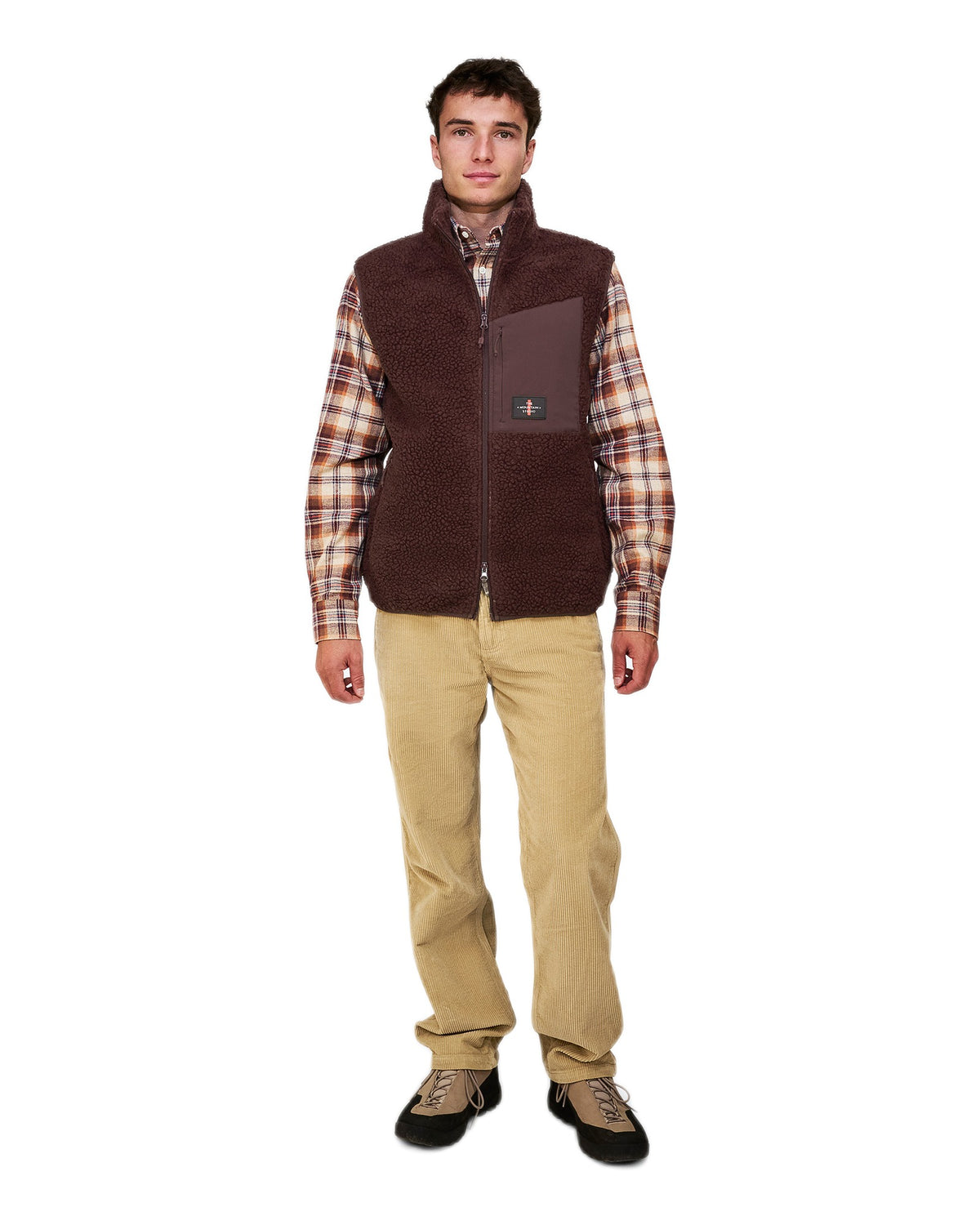 The Mountain Studio V-5 Herren-Fleeceweste – Fudge braun Bild 3