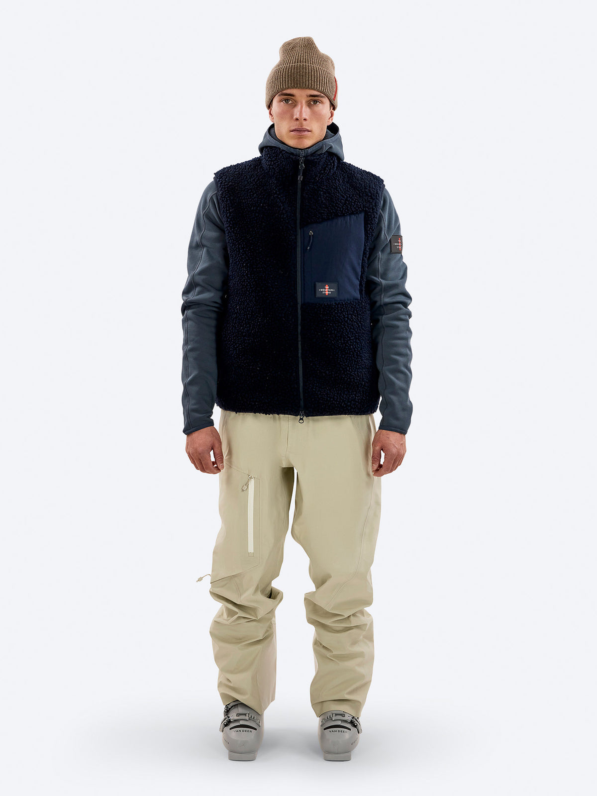 The Mountain Studio V-5 Herren-Fleeceweste – Fudge braun Bild 6