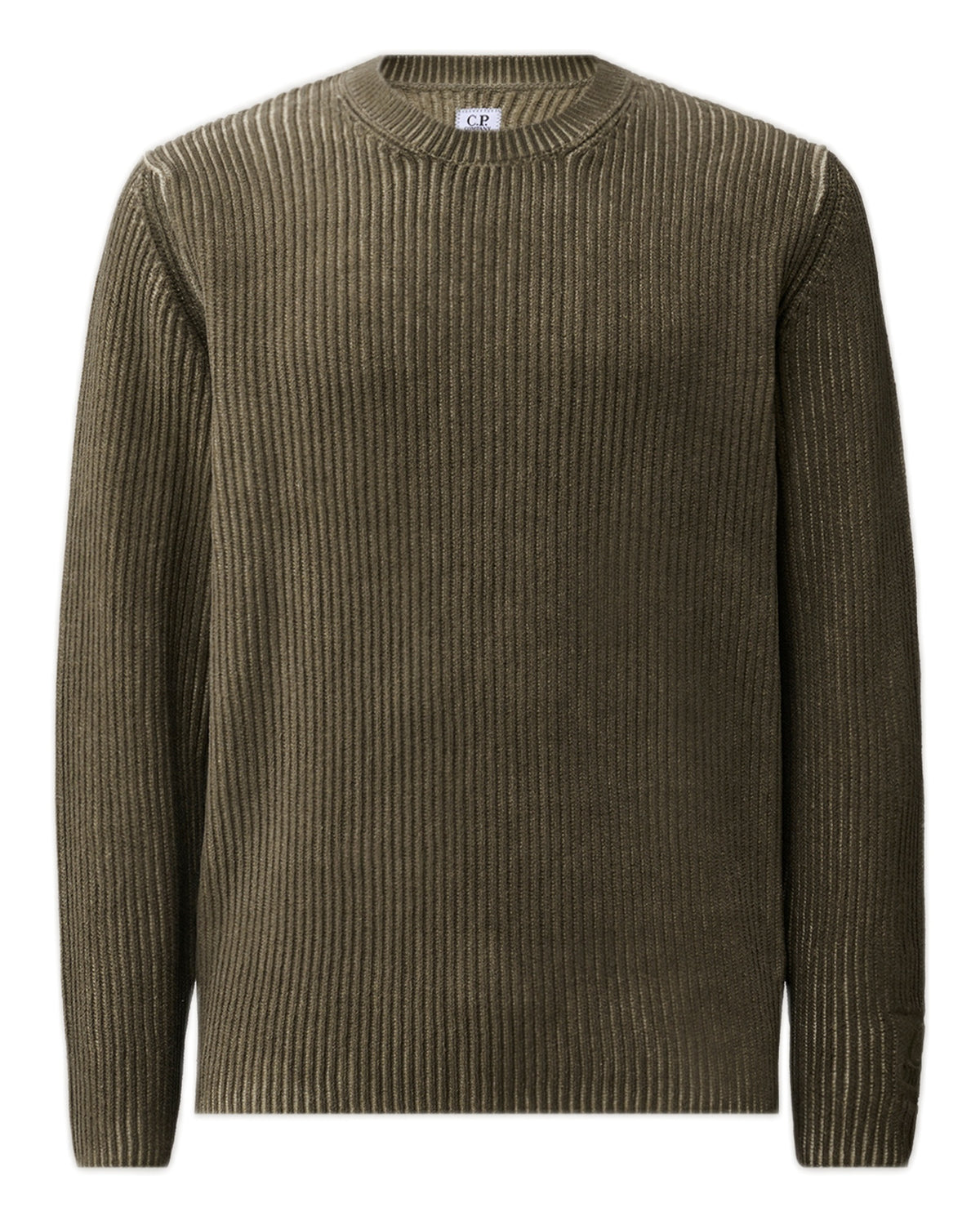 C.P. Company Chenille Herren-Strickpullover olive Bild 1