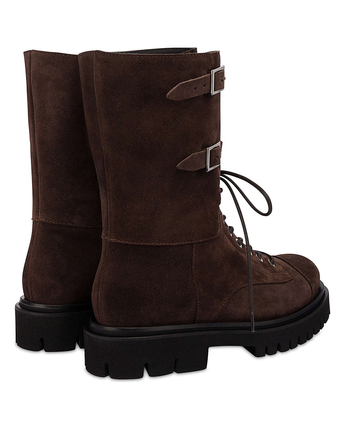 Dondup Damen-Combat-Boots aus Spaltleder braun Bild 3