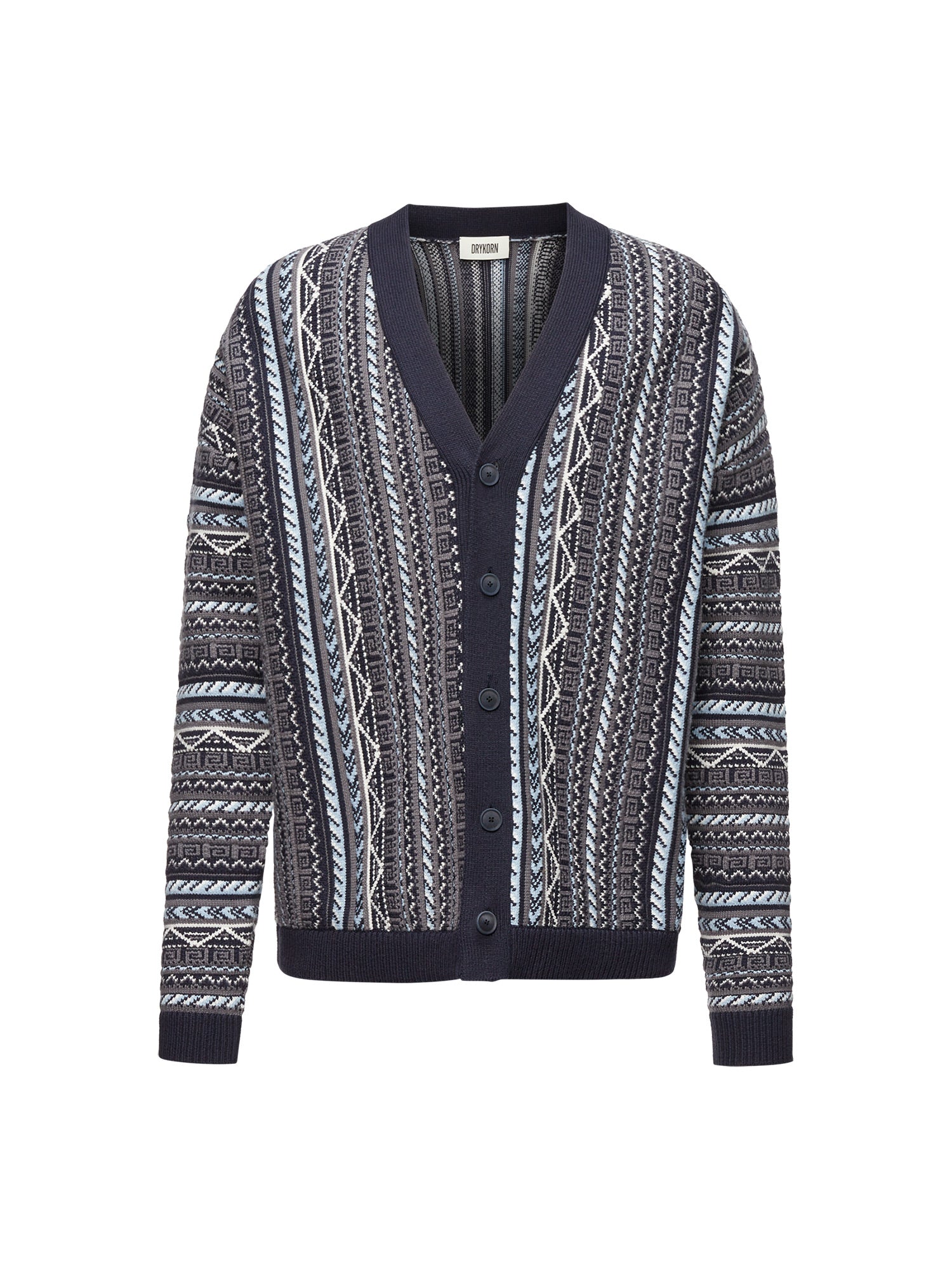 Drykorn Nadir Strickjacke Herren blau Bild 1
