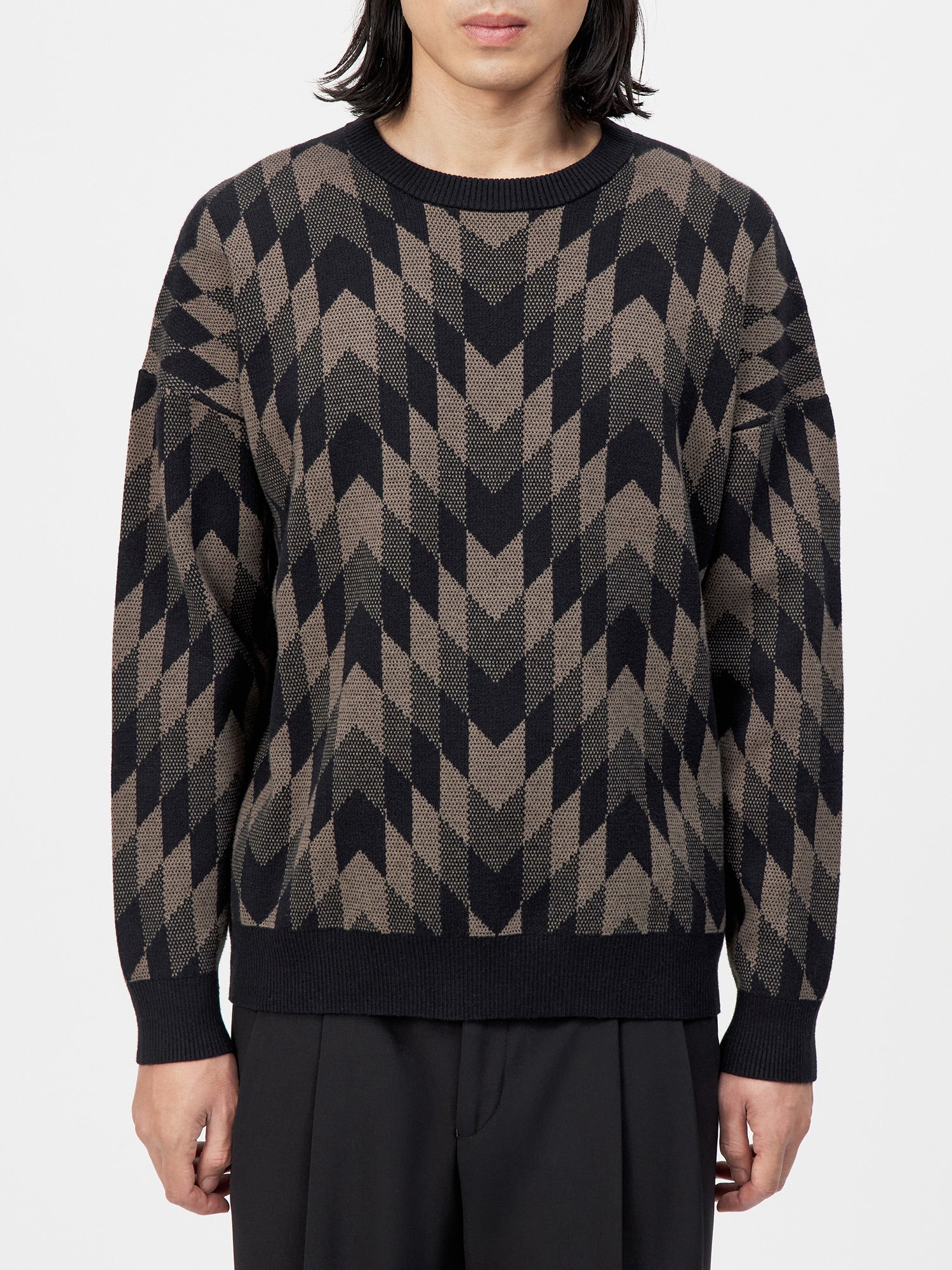 Drykorn Neelio Strickpullover Herren schwarz/braun schwarz/braun Bild 2