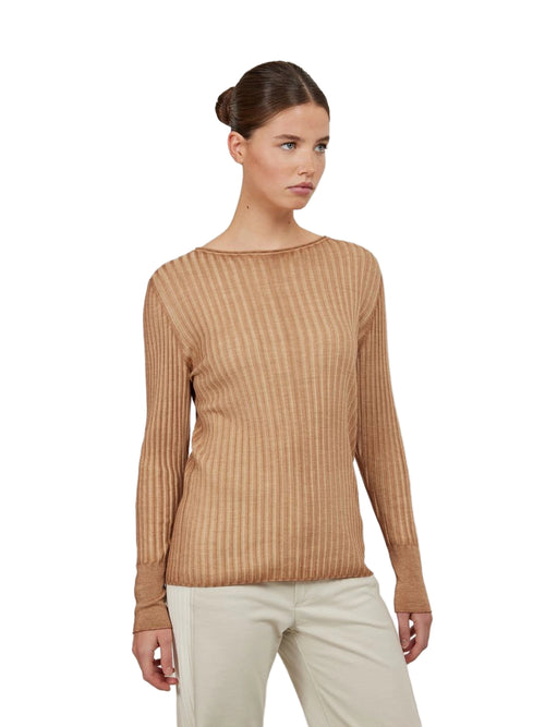 Frauenschuh Camelia Dyed-RB Strickpullover Strick Damen braun Bild 2