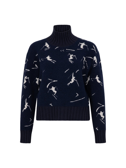 Frauenschuh TinaMulti Ski-Pullover Damen dunkelblau/weiss dunkelblau/weiss Bild 1