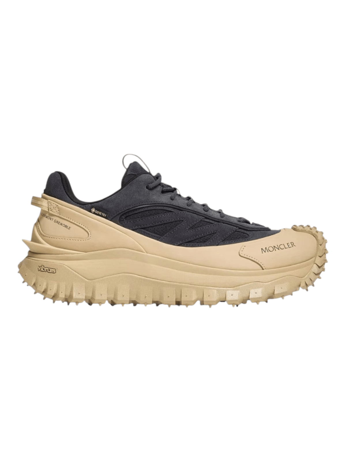 FREUDENHAUS Obertauern Moncler Trailgrip Apex Craft GTX sneakers in beige and black with Vibram lugged sole