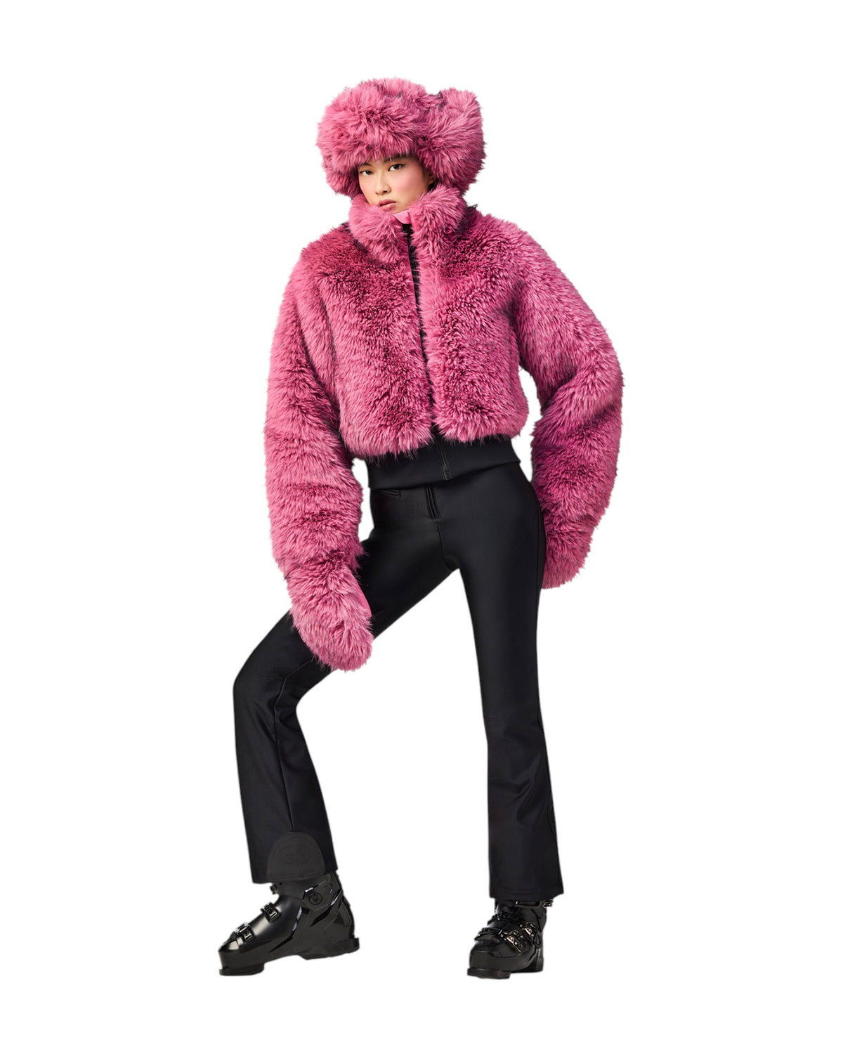Goldbergh FUWA Damen-Kunstfelljacke rosa Bild 3