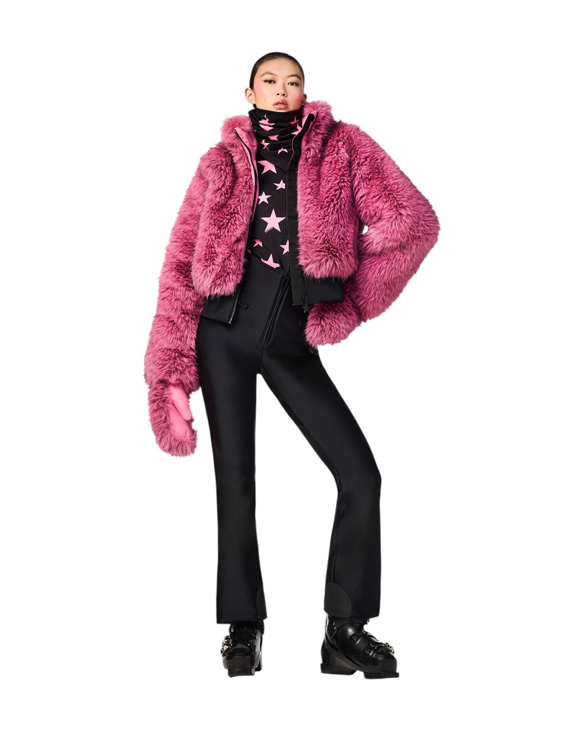 Goldbergh FUWA Damen-Kunstfelljacke rosa Bild 5