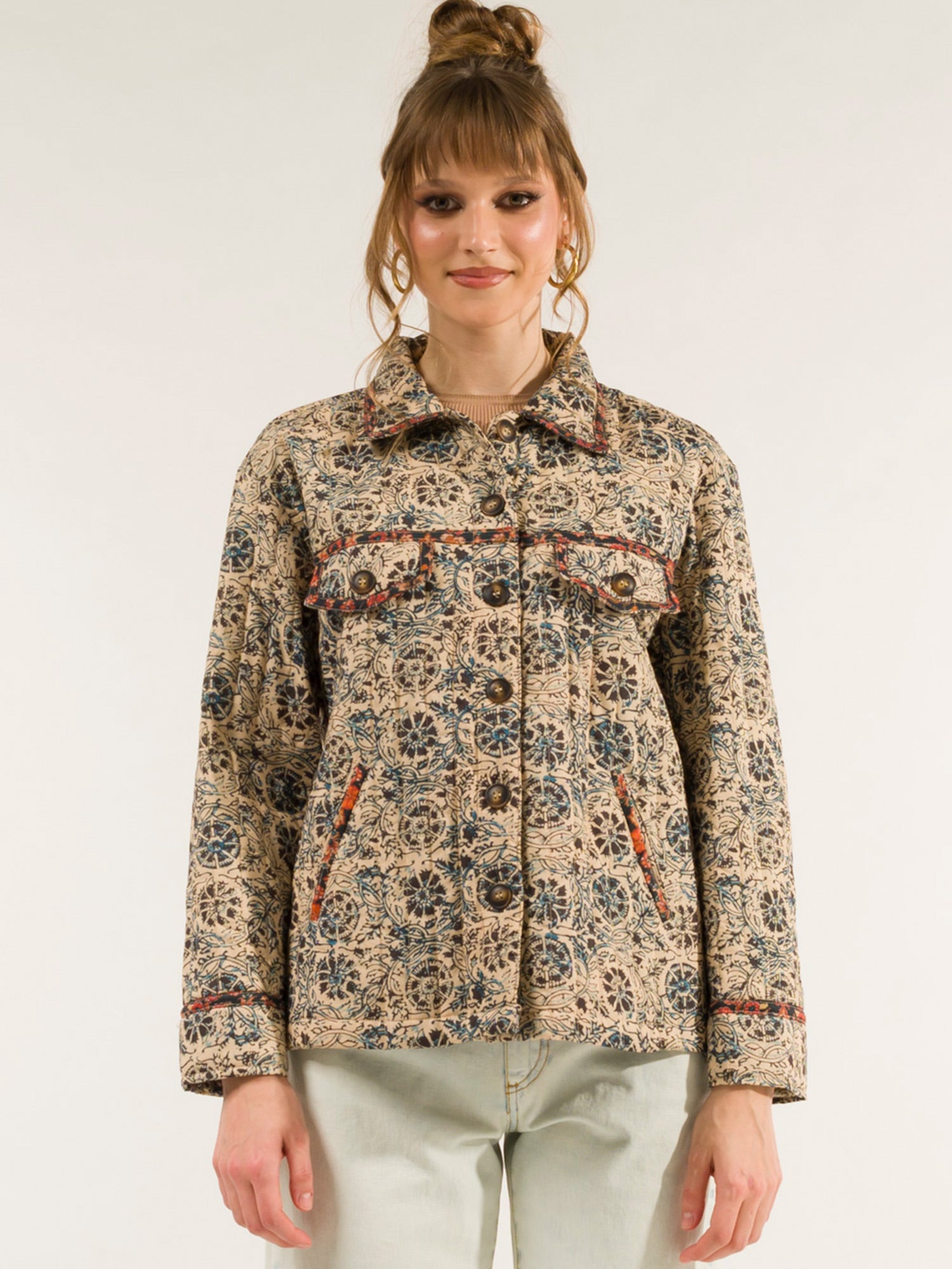 Kontatto Overshirt Damen gemustert gemustert Bild 1