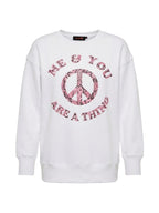 Miss Goodlife Roundneck Me and you are a thing Hoodies & Sweater Damen weiß weiss Bild 1