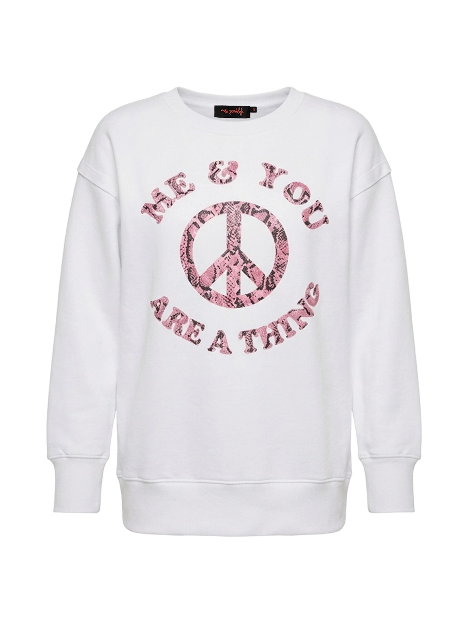 Miss Goodlife Roundneck Me and you are a thing Hoodies & Sweater Damen weiß weiss Bild 1