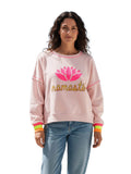 Miss Goodlife Roundneck Short Namasté Hoodies & Sweater Damen rosa rosa Bild 1