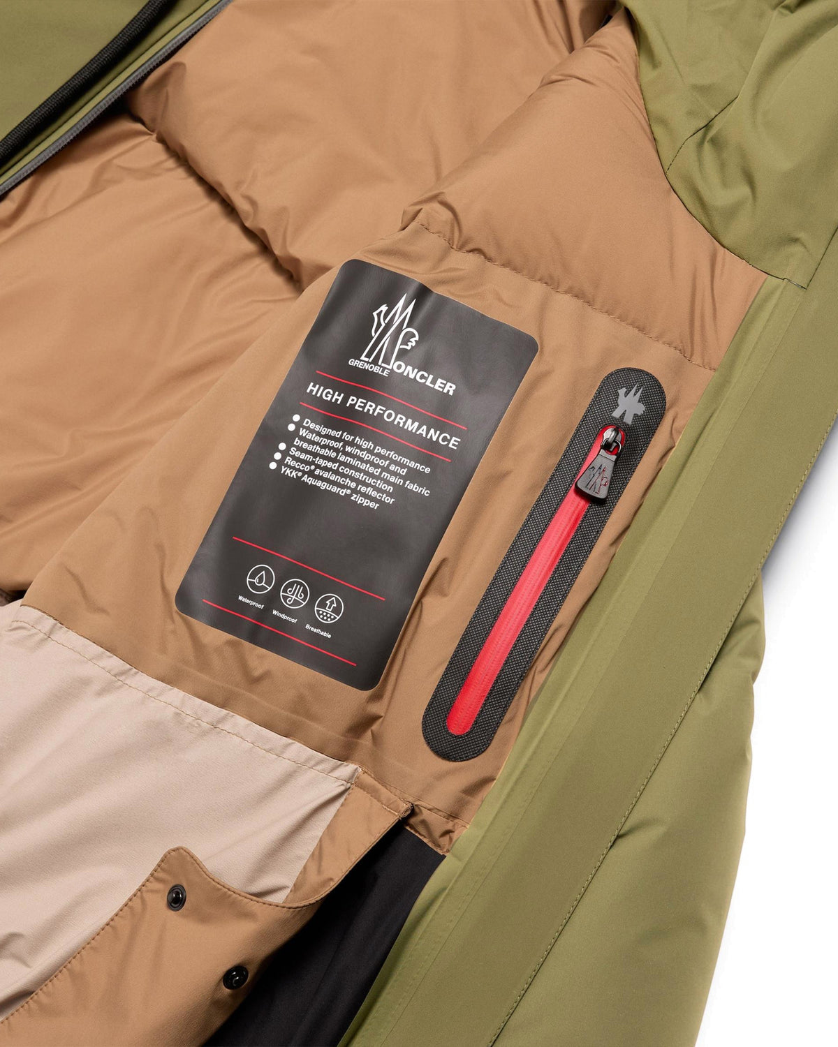 Moncler ALLESAZ Damen-Skijacke olivgrün Bild 8