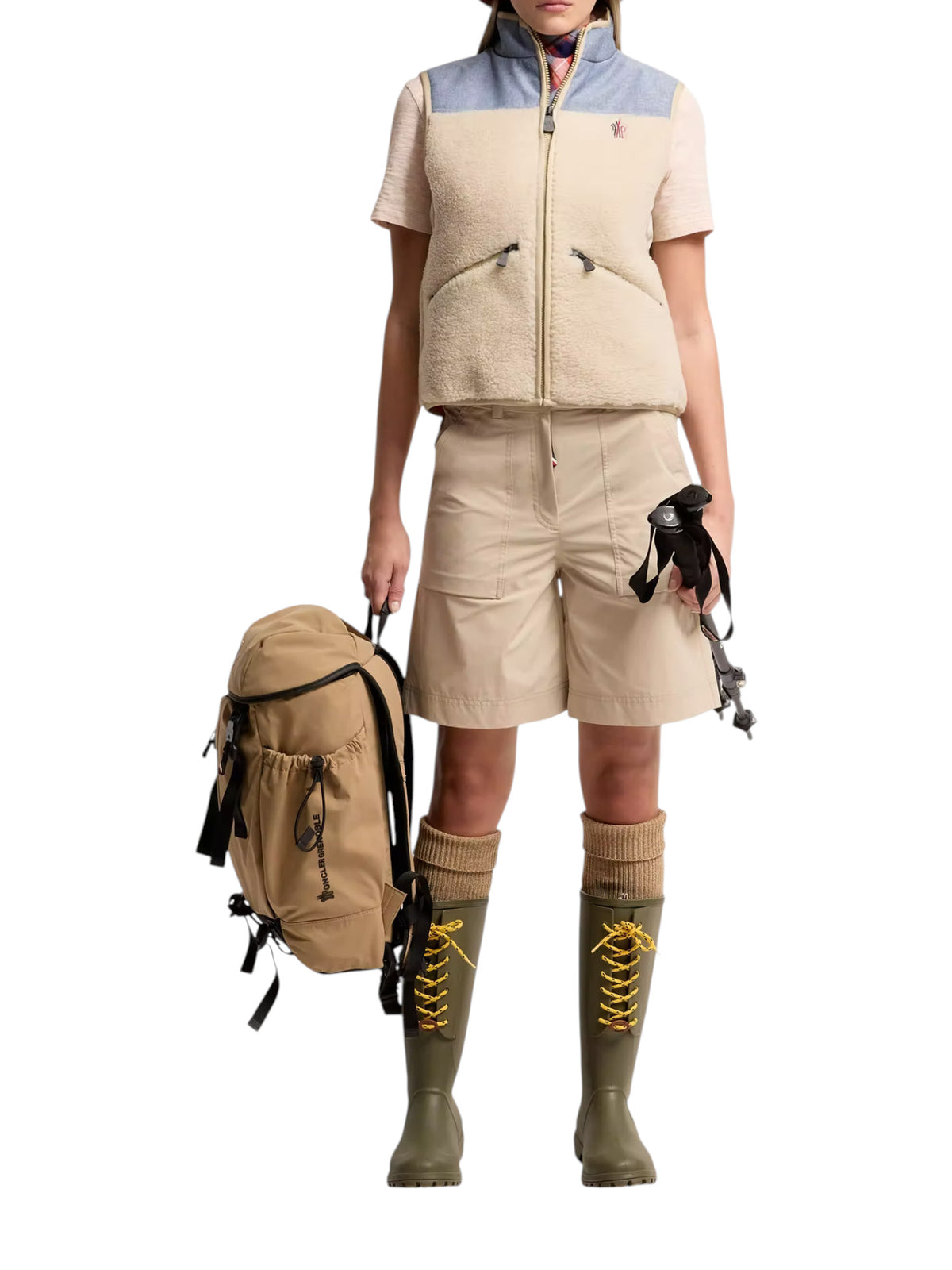 Moncler Badia Daunenweste Weste Damen beige beige Bild 3