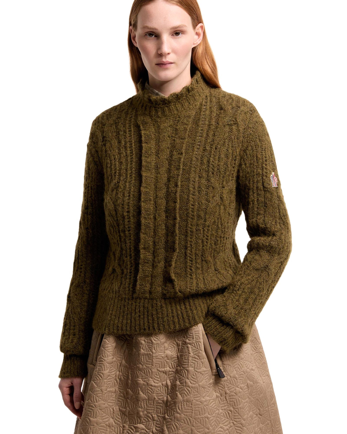 Moncler GRENOBLE Damen-Alpakapullover dunkelgrün Bild 4