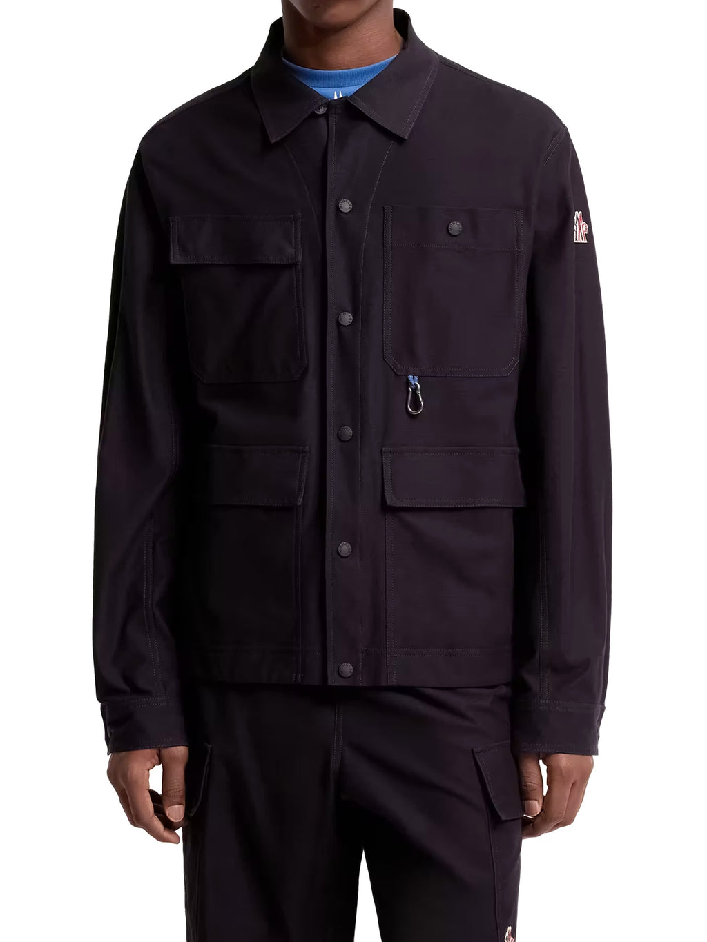 Moncler Grenoble Hemdjacke Jacke Herren dunkelblau dunkelblau Bild 2