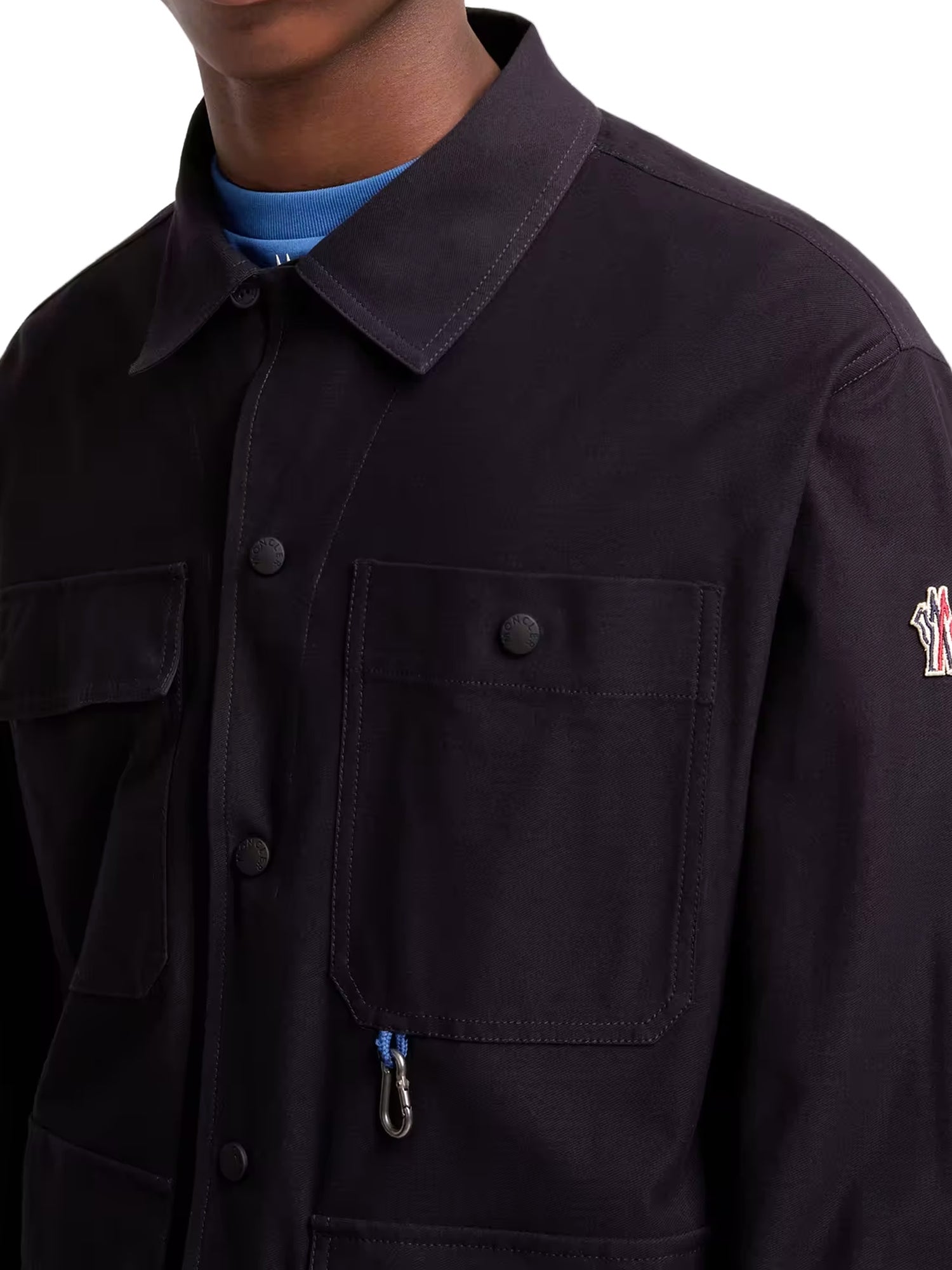 Moncler Grenoble Hemdjacke Jacke Herren dunkelblau dunkelblau Bild 5