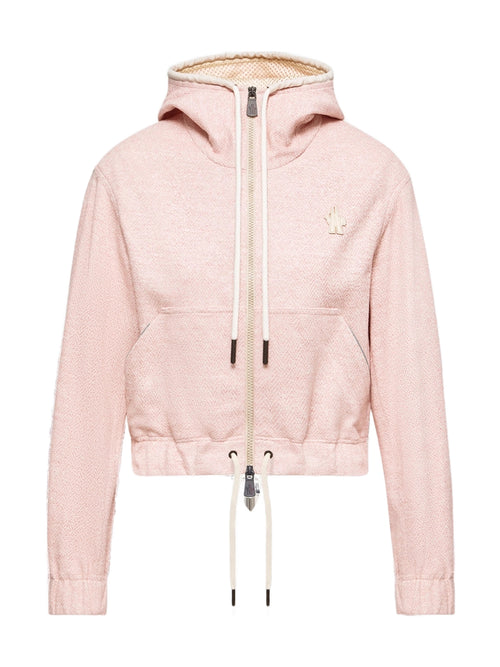 Moncler Grenoble Hoodie mit Logo-Patch Hoodie Damen rosa rosa Bild 1