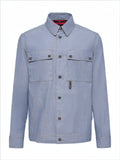 Moncler Grenoble Langarmhemd aus Chambray Hemden Herren hellblau hellblau Bild 1