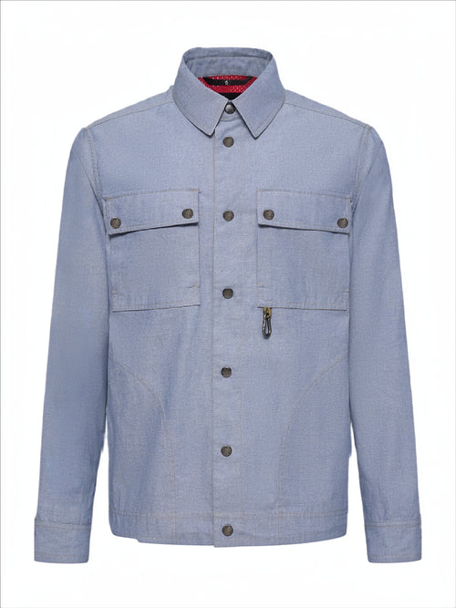 Moncler Grenoble Langarmhemd aus Chambray Hemd Herren hellblau hellblau Bild 1