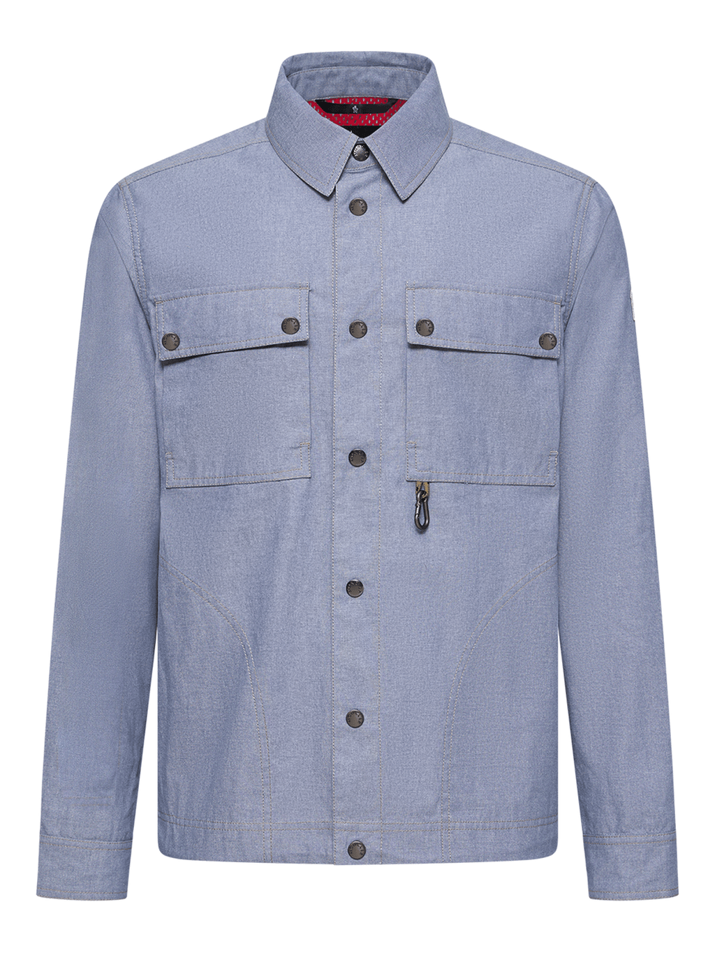 Moncler Grenoble Langarmhemd aus Chambray Hemd Herren hellblau hellblau Bild 1