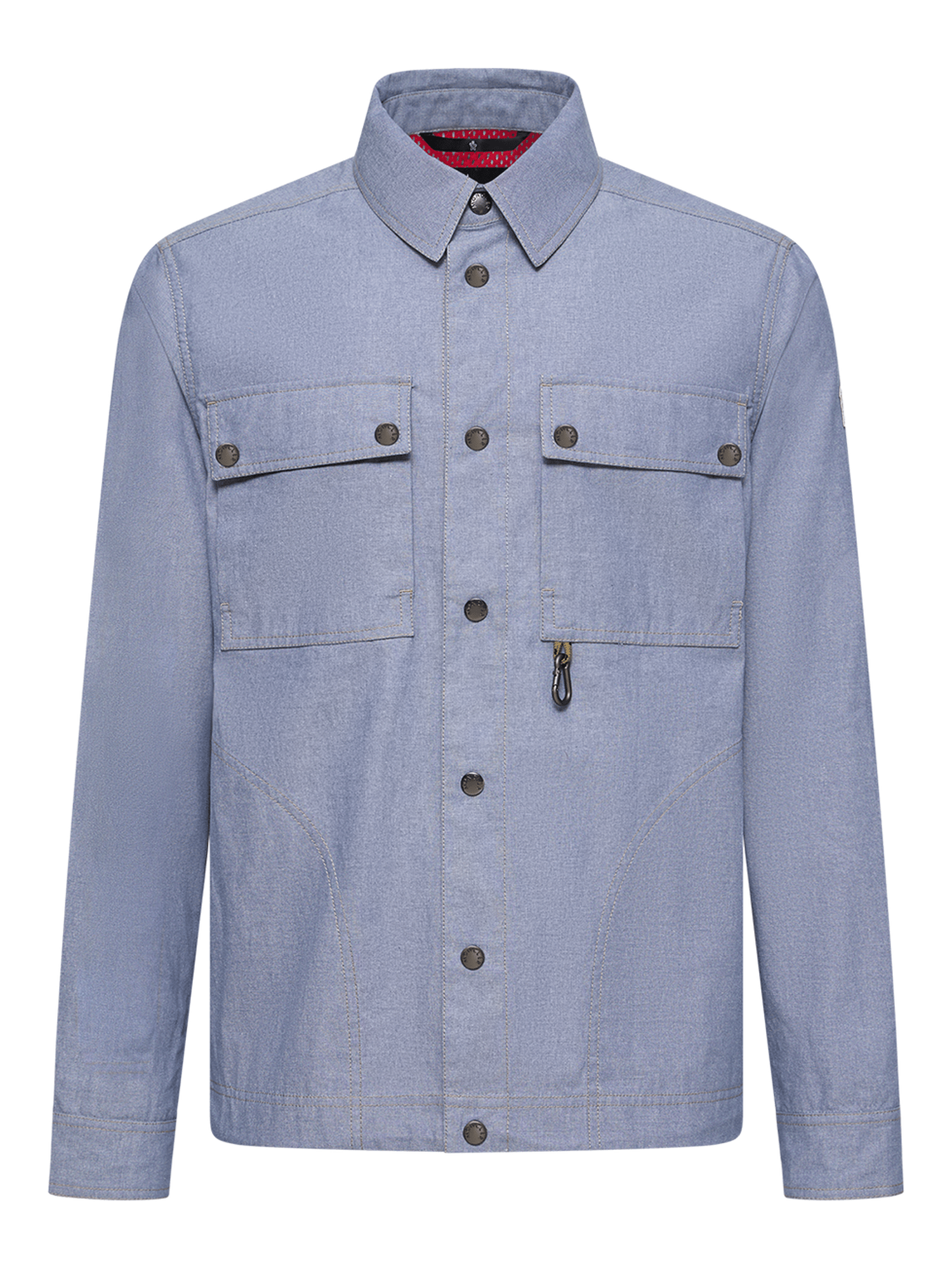 Moncler Grenoble Langarmhemd aus Chambray Hemd Herren hellblau hellblau Bild 1